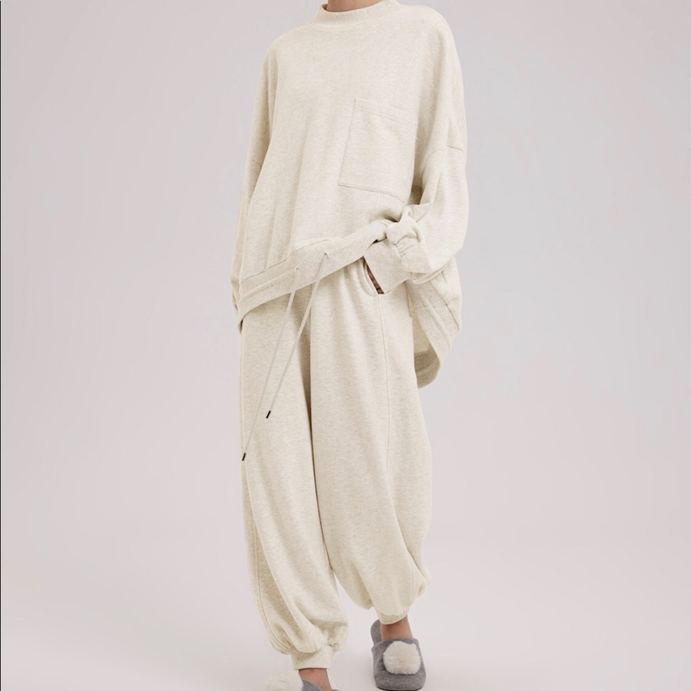 NAP Loungewear Cotton Track Set Ivory Small